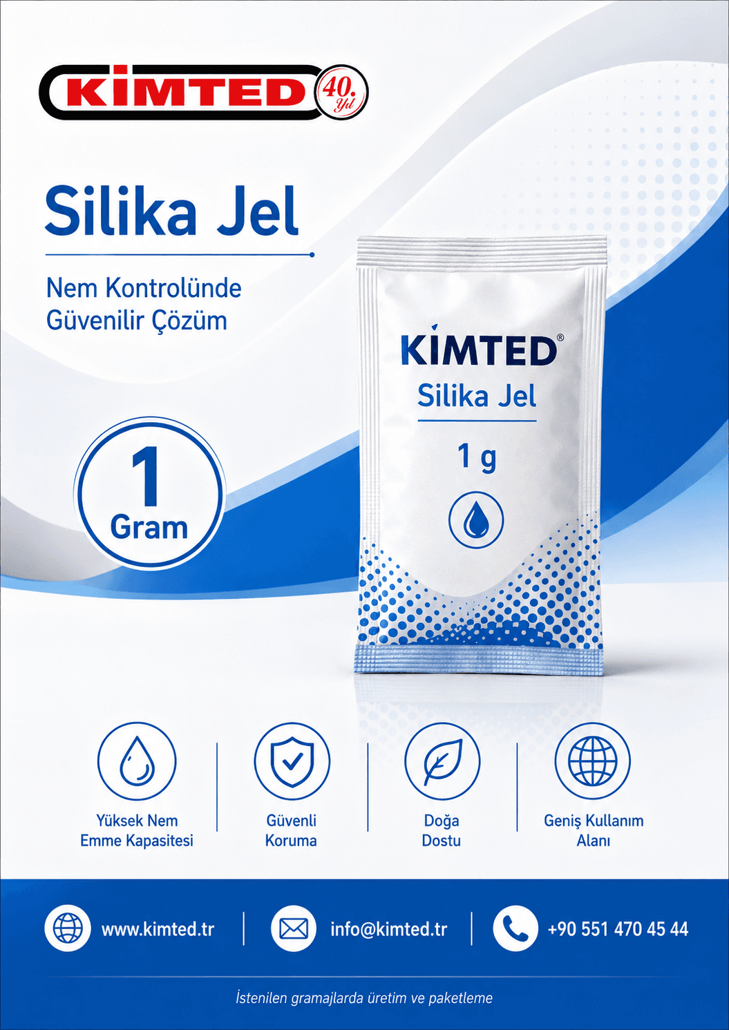 1 Gram Beyaz Silika Jel Paket