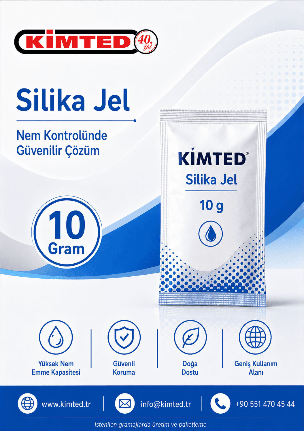 10 gram beyaz silika jel nem alıcı paket