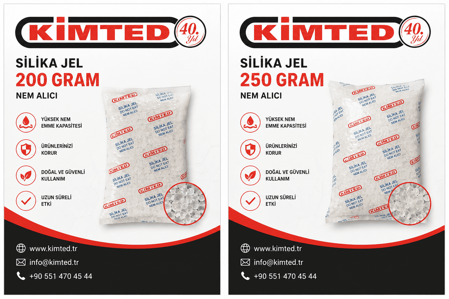 250 gram beyaz silika jel nem alıcı paket